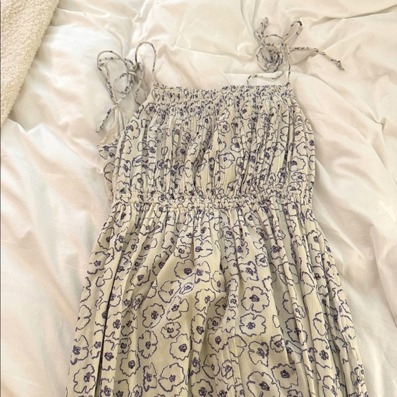 Apiece Apart Cecile Tank Dress in Cream and Purple - Picture 1 of 3